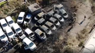 Sancaktepe'de otopark yangını: 16 araç hasar gördü