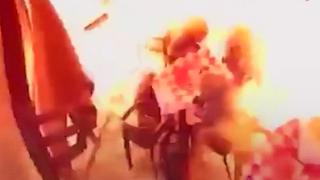 Gaz alev aldı, büfede patlama meydana geldi