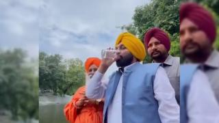 Temiz olduğunu kanıtlamak için nehir suyu içen başkan hastaneye kaldırıldı