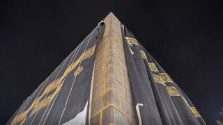 Kabe'nin örtüsüne ramazan ayı öncesi bakım