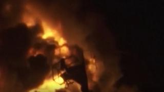 Küba'da yakıt tankına yıldırım düştü