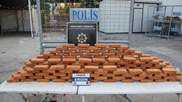 Mersinde 105 kilogram eroin ele geçirildi