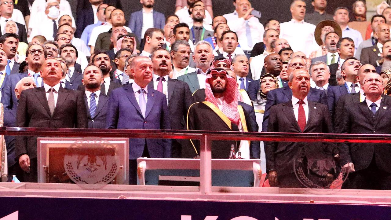 Liderler açılış seremonisine katıldı