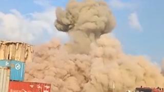 Beyrut Limanı'ndaki silonun kuzey kısmı tamamen yıkıldı