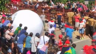 İspanya’da hayvan dostu boğa koşusu