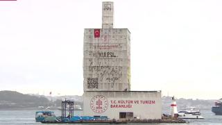 Kız Kulesi'nde restorasyon sürüyor