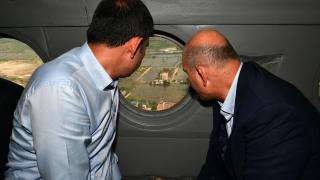 Bakanlar Soylu ve Kurum, Pakistan'da sel bölgesinde incelemelerde bulundu