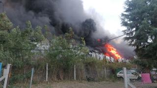 Silivri'de fabrika yangını