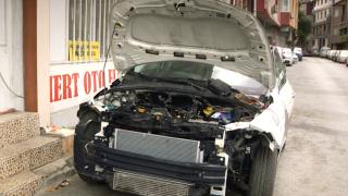 Hırsızlar otomobili parça parça çaldı