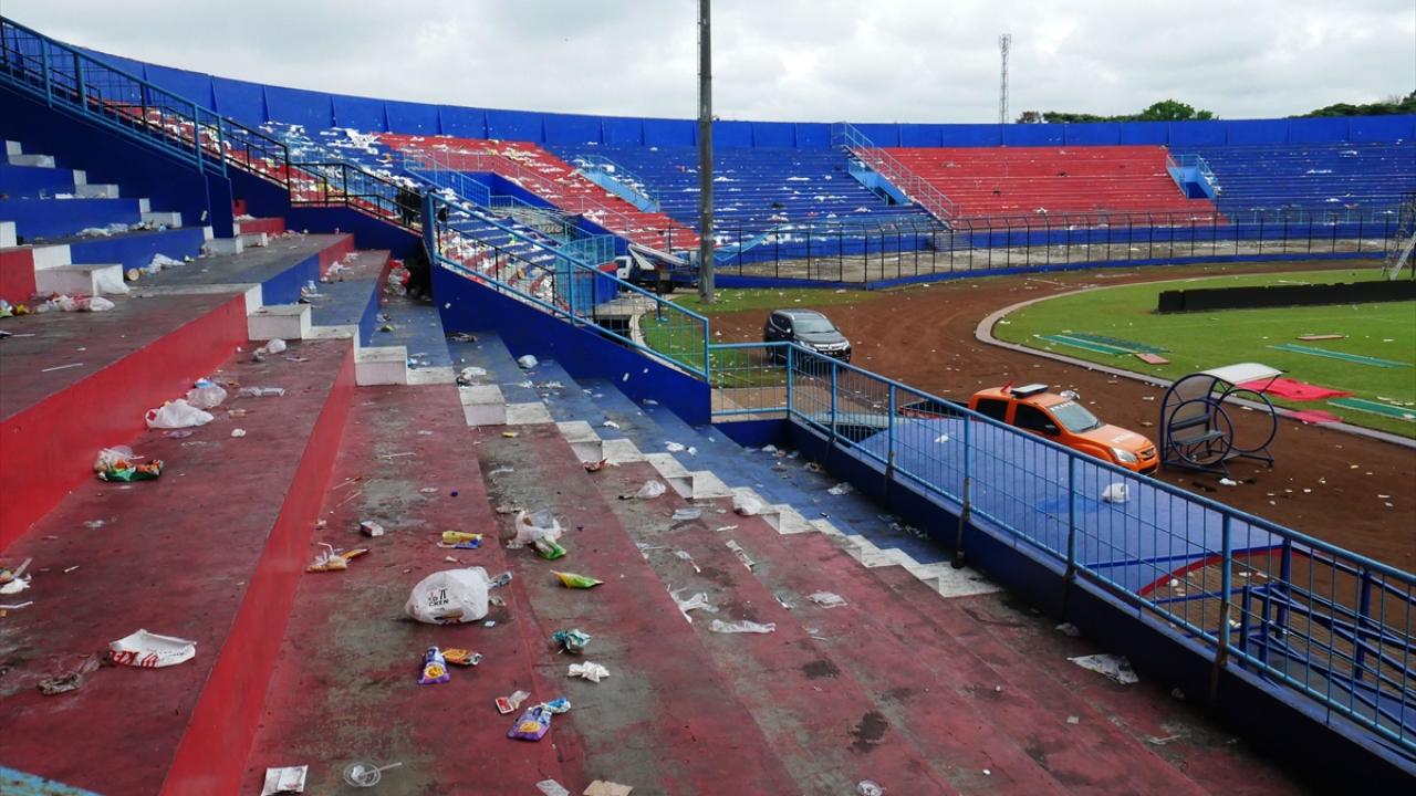 Kanjuruhan Stadyumu'nda yaşanan izdihamın ardından stadın son hali