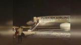 THY uçağının lastiği patladı