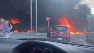 Meksika'da yük treni gaz tankerine çarptı