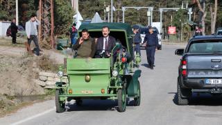 Abant'ta kullanılacak elektrikli faytonun deneme sürüşü yapıldı