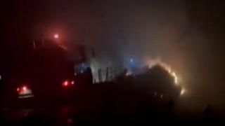 Hakkari'de ot ve saman yangını: 13 ton saman kül oldu