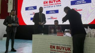 Sosyal konut projesinde ilk kura heyecanı