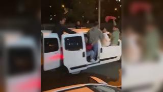 Asker uğurlama konvoyundaki tehlikeli yolculuk kamerada