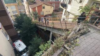 Ticari araç 25 metreden aşağı uçtu