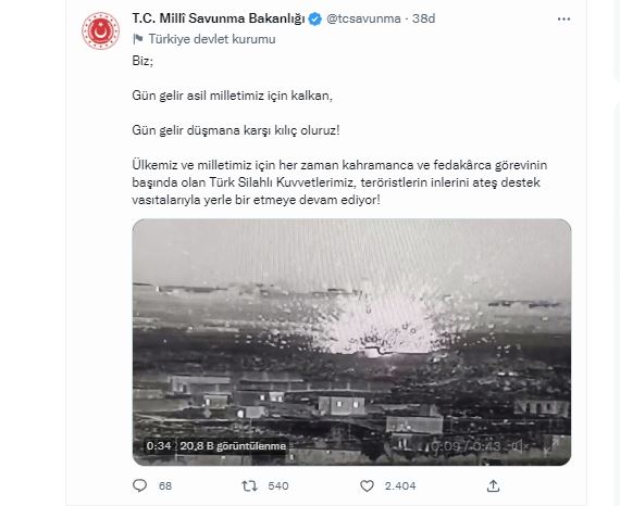 Paylaşımda şu ifadeler yer aldı: