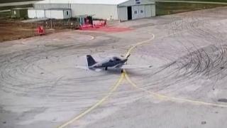 Bursa'da düşen uçağın kalkış anı kamerada