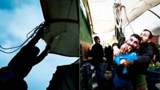 İstanbul'da çadırını bağlamaya çalışan pazarcı uçma tehlikesi yaşadı