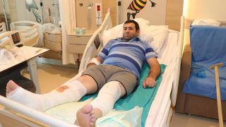 Sobaya dökülen mazot parladı, 1 kişi yaralandı