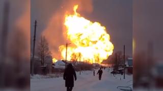 Çuvaşistan'da doğal gaz boru hattında patlama