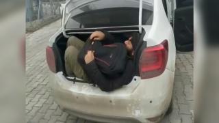 Tek otomobilde 14 düzensiz göçmen
