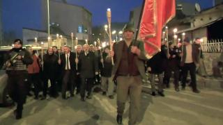 Erzurum'da Sarıkamış şehitleri anısına fener alayı düzenlendi