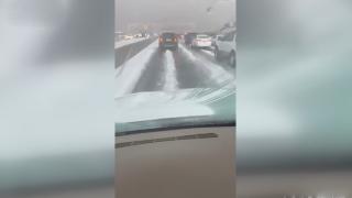 Kuveyt'e kar yağdı