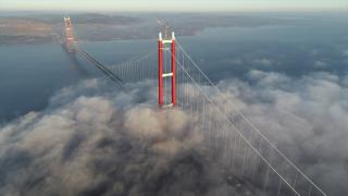 '1915 Çanakkale Köprüsü' sis altında kaldı