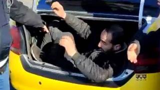 Rize'de ticari takside 8 düzensiz göçmen yakalandı