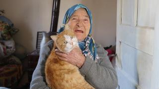 Fahriye Nine'nin kedi sevgisi yürekleri ısıttı