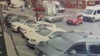 Trafikte tartıştığı kuryeyi aracıyla ezmeye çalıştı