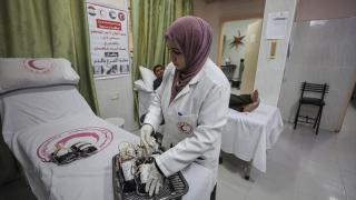 Filistin Kızılayı'ndan depremzedeler için kan bağışı kampanyası