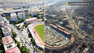 Depremin yol açtığı yıkım havadan görüntülendi