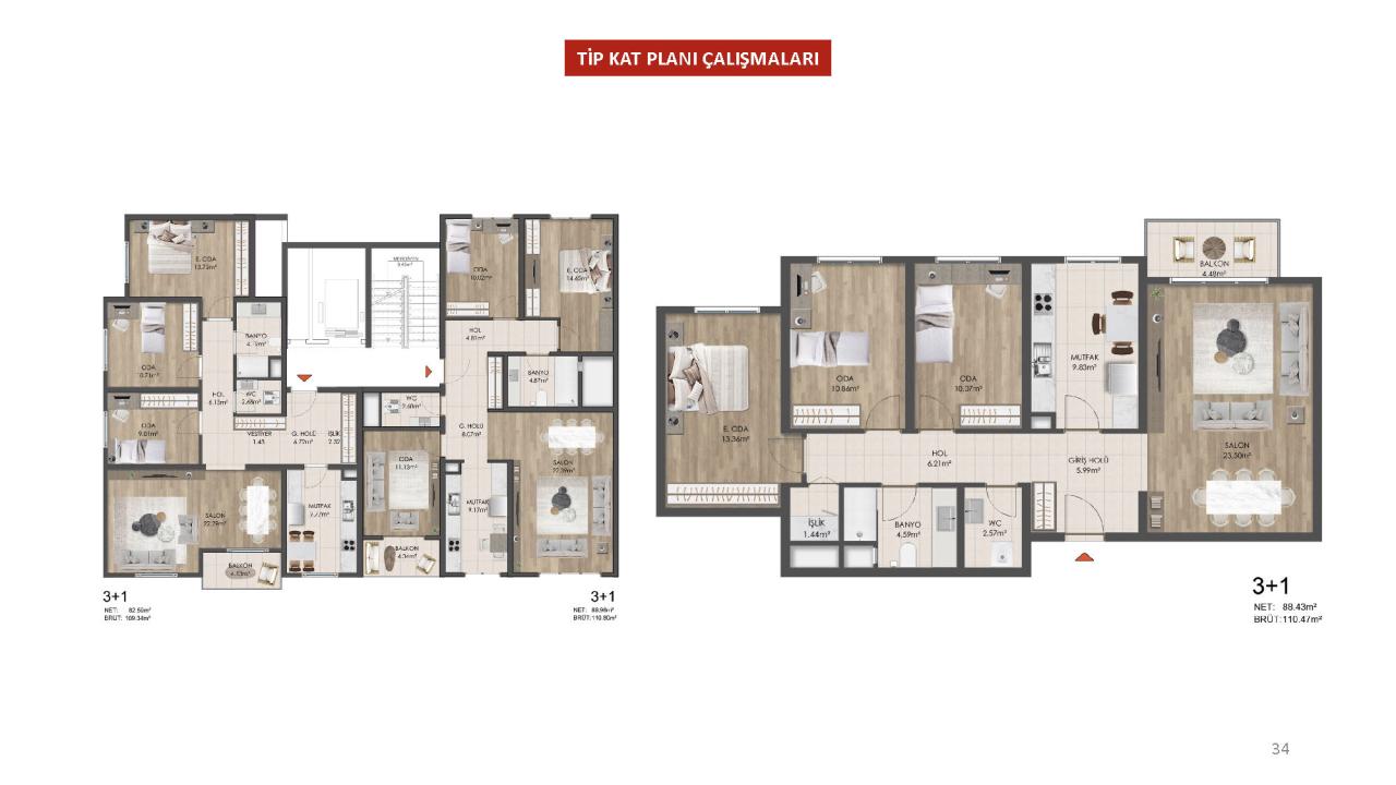 KONUT KAT PLANLARI