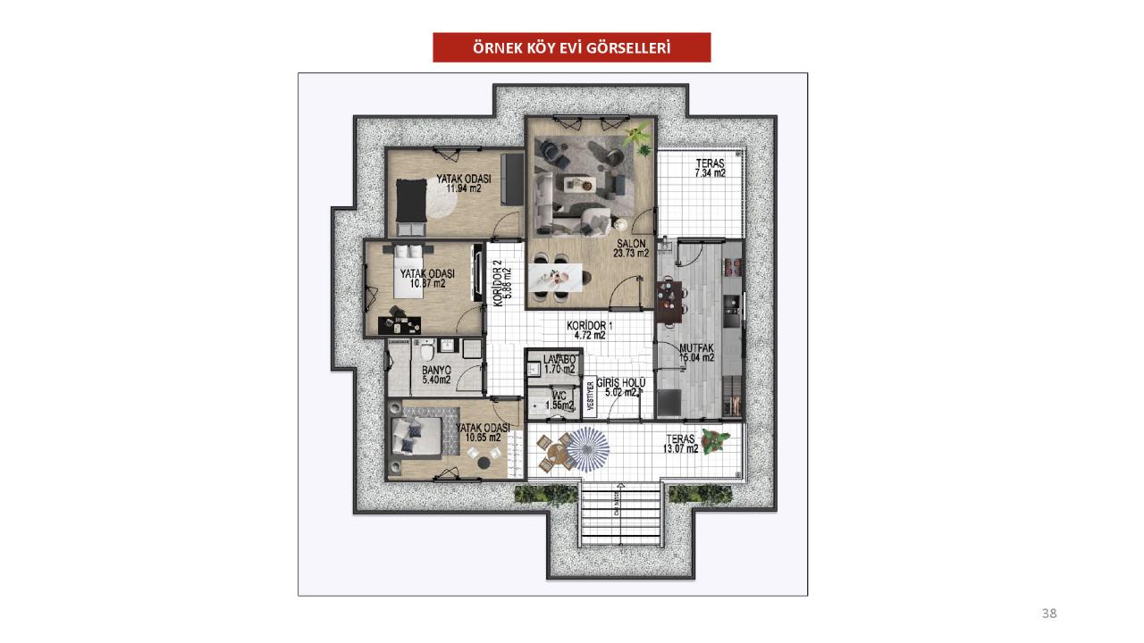 KÖY KONUTU KAT PLANI