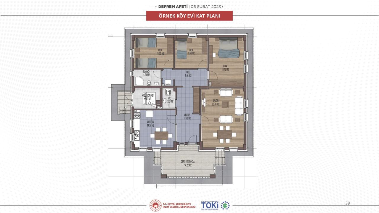 KÖY KONUTU KAT PLANI