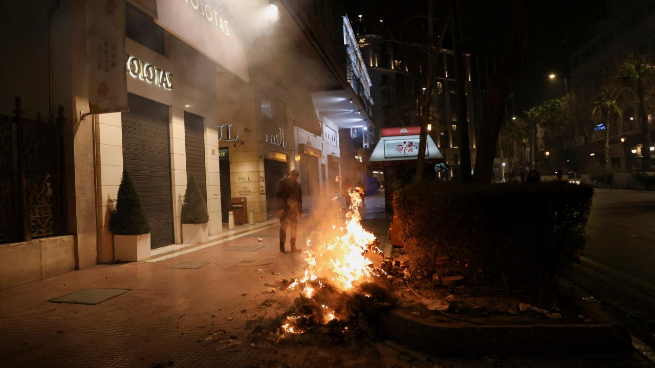 Kazayla ilgili düzenlenen protesto gösterisinde arbede