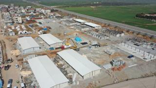 İslahiye'de geçici barınma merkezi hızla yükseliyor