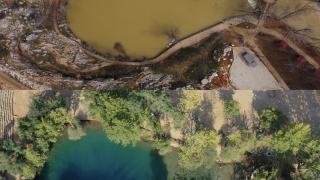 Yeşilgöz Gölü'nün rengi depremlerin ardından değişti