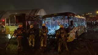 Tuzla'da park halindeki 3 İETT otobüsü yandı