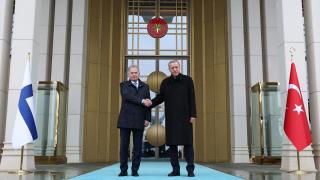 Cumhurbaşkanı Erdoğan, Finlandiya Cumhurbaşkanı Niinistö'yü resmi törenle karşıladı