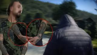 14 çocuğu bıçakla gasbeden saldırgan dövmesinden yakalandı