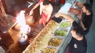 Tüp değişimi esnasında korku dolu anlar kamerada