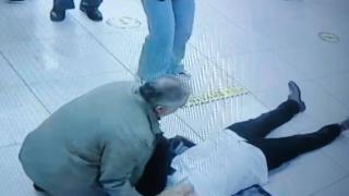 Sandık başında kalp krizi geçiren kişiye müdahale kamerada