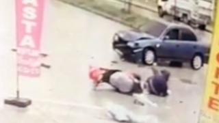 Samsun'da otomobil ve 2 motosiklet çarpıştı: 1 yaralı