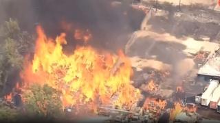 ABD’de palet fabrikasında yangın