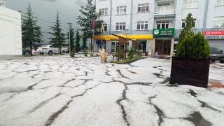 Tokat'ta dolu sokakları beyaza bürüdü