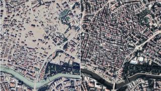 Hatay'da depremin yıkıcı etkisi uydu görüntülerine yansıdı